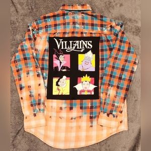 DISNEY VILLIANS UPCYCLED FLANNEL SHIRT